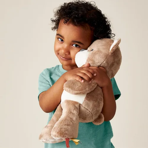 Vista 9 de Itzy Ritzy Snuggles Juguete de Peluche – Animal de Peluche Suave para Bebés, Niños y Adultos – Cintas Sensoriales y Telas Texturizadas para Juego