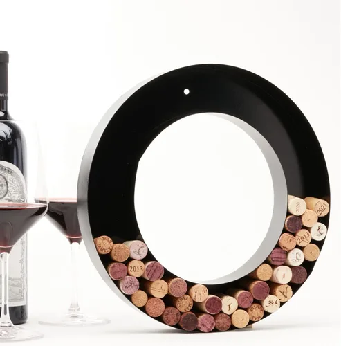 Vista 19 de Soporte de corcho con letra de vino (C) Arte decorativo de pared