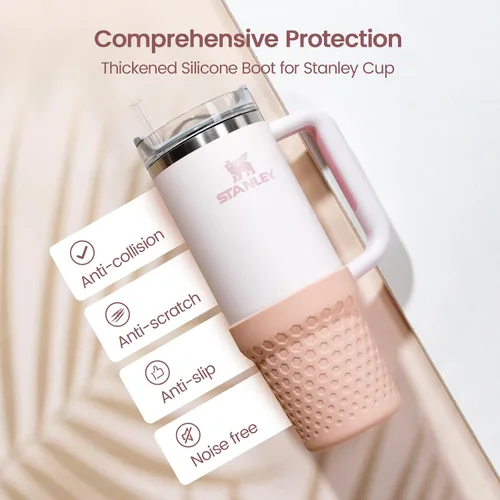 Vista 6 de Funda de Silicona para Bota para Accesorios de Copa Stanley, Funda de Silicona para Botella de Agua para Stanley Quencher H2.0 y Vaso Tumbler