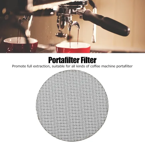 Vista 5 de Coffe Puck - Filtro de malla de malla reutilizable de acero inoxidable 316 con múltiples capas sinterizadas, para hacer café (2.303 in)