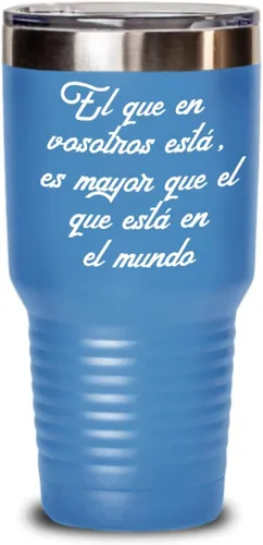 Vista 7 de Regalos católica cristianas vaso en espanol con versículos de la biblia para padres mayores