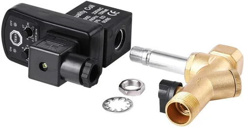 Vista 3 de Válvula de drenaje automática Válvula de drenaje temporizada electrónica G1/2 DN15 para la CA 230V de la gestión del condensado del compresor de aire