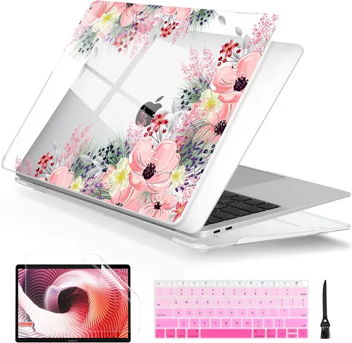 Vista 32 de Batianda Funda personalizable para MacBook Air M1 de 13 pulgadas modelo A2337 A2179 A1932 versión 2021 2020 2019, carcasa rígida pintada en 3D