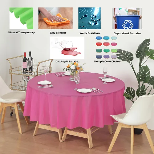 Vista 111 de Evershine - Mantel de plástico resistente (reutilizable, 12 unidades)