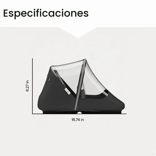 Vista 3 de Bugaboo Cubierta de lluvia de alto rendimiento – Acceso con cremallera de 180°, ventana transparente, tira reflectante, protector contra