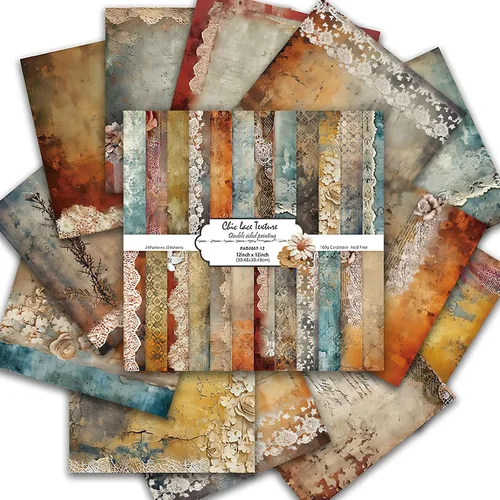 Vista 9 de Papel de álbum de recortes de 12 x 12 pulgadas, 24 hojas de manualidades decorativas de origami, impresión de doble cara, decoración de álbum