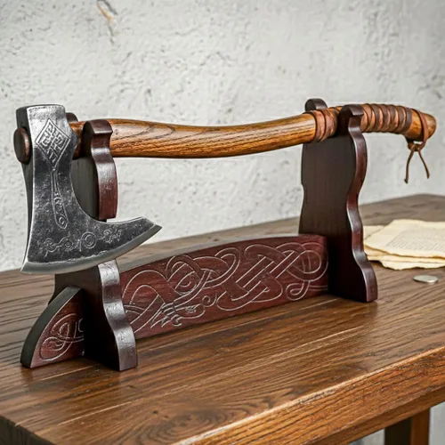 Vista 6 de Soporte de espada para espada medieval para montaje en pared, soporte de exhibición de espada samurái, soporte de espada Katana para espadas Katana