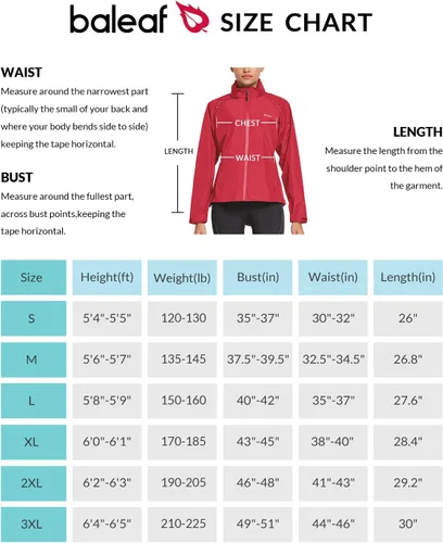 Vista 6 de BALEAF Chaqueta impermeable para mujer, rompevientos para correr, ciclismo, plegable, reflectante, ligera, con capucha