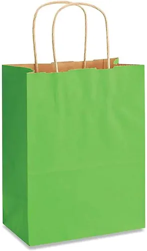 Vista 4 de Brilliant Bag Co- Bolsas de compras de colores de estraza – Paquete de 50 – Papel Kraft fuerte – Reciclable por Brilliant Bag Co- Pequeñas bolsas
