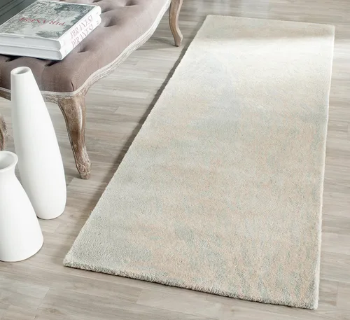 Vista 16 de SAFAVIEH Bella Collection BEL115C - Alfombra decorativa de lana prémium hecha a mano de 2 x 3 pies, color beige y azul