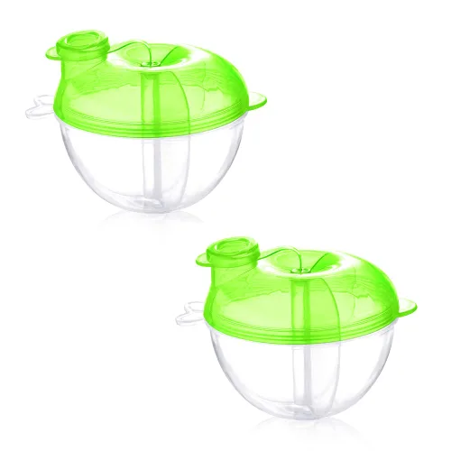 Vista 7 de Accmor Dispensador de fórmula para bebés para alimentación sobre la marcha, contenedor de fórmula antiderrames de tres compartimentos para llevar
