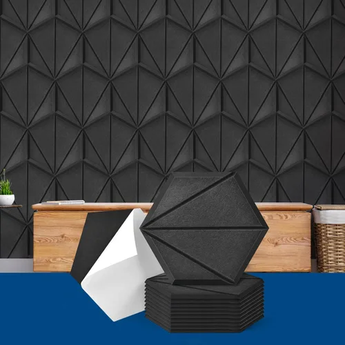 Vista 9 de Art3dwallpanels Paneles acústicos autoadhesivos, paquete de 12, 14 x 12 x 0.4 pulgadas