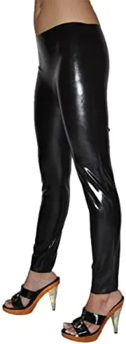 Vista 2 de Leggings de goma de látex Pantalones largos Tousers Negro, Negro