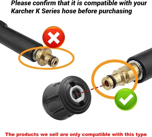 Vista 3 de M MINGLE Adaptador para lavadora a presión para pistola y lavadora eléctrica, solo compatible con manguera Karcher, a M22 0.551 in hembra