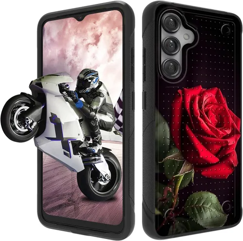 Vista 63 de Funda protectora resistente de doble capa para Samsung A14 5G (parte trasera con textura antideslizante), TPU suave a prueba de golpes, para Samsung
