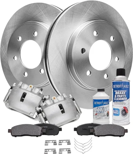 Vista 106 de Detroit Axle - 4 rotores de freno para Ford 1994-2004 Mustang, rotores de freno de disco delanteros y traseros 1995 1996 1997 1998 1999 2000 2001
