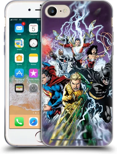 Vista 42 de Head Case Designs Funda de gel con licencia oficial de la Liga de la Justicia DC Comics #10 Darkseid War Comic Book Cover