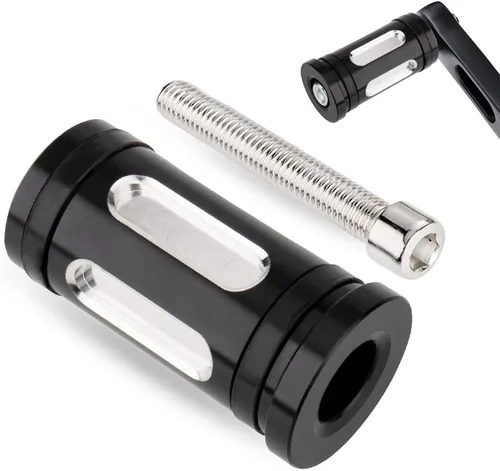 Vista 10 de Clavija de Cambio Palanca de Cambio de Motocicleta CNC Billet Negra Reposapiés Compatible con Harley Dyna Sportster Softail Street Road Glide Negro-a