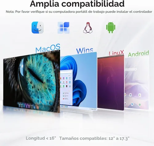 Vista 3 de Ladomi Extensor de pantalla para portátil de 16", extensor de monitor