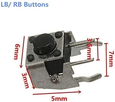 Vista 2 de 10 botones de interruptor de parachoques LB RB para Xbox 360 Xbox One Botones de control