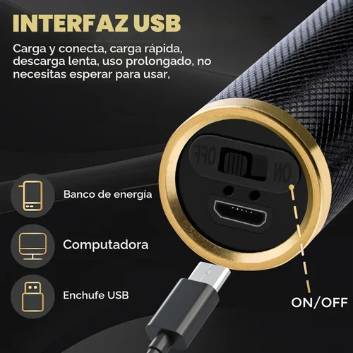 Vista 6 de Candyfouse Cortadora de barba y cabello inalámbrica de alta calidad para hombres, kit profesional de aseo recargable con hoja en T, 4 peines de Negro