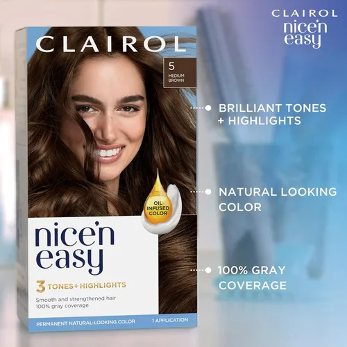 Vista 8 de Clairol Nice'n Easy - Tinte permanente para el cabello, color violeta borgoña más oscuro 3RV, paquete de 1 unidad