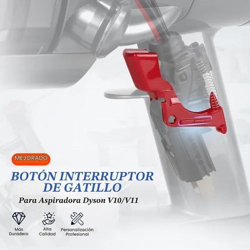 Vista 8 de 2 botones de interruptor de gatillo rojo mejorados para aspiradora Dyson