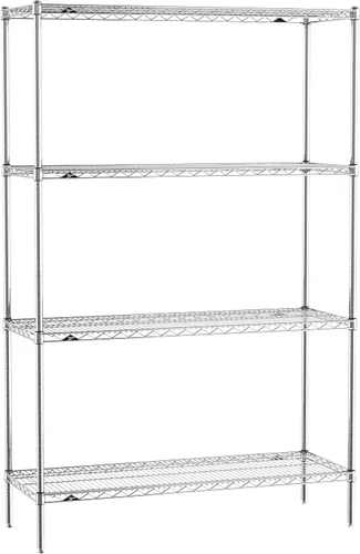 Vista 11 de Metro EZ1860NC-4 Super Erecta - Estantería de alambre industrial Paquete de Conveniencia de 4 estantes, cromado, 18" x 60" x 74.5