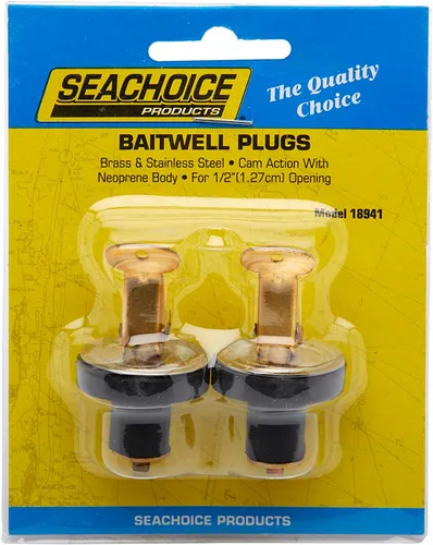 Vista 4 de Seachoice Tapón para cubierta y cebo, latón de 1/2 pulgada, 2 unidades (paquete de 1)