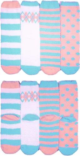 Vista 3 de BASICO Calcetines mullidos para mujer, calcetines cálidos para mujer, calcetines de invierno esponjosos, calcetines de cabaña para mujer, Paquete