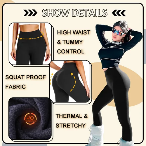 Vista 5 de FULLSOFT Paquete de 3 leggings para mujer que no se transparentan a través del entrenamiento, cintura alta, control de abdomen, pantalones de yoga