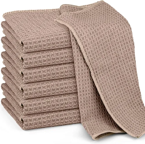 Vista 18 de Ekedalen Paño de limpieza de microfibra tejido de gofre para quitar el polvo, toalla absorbente de secado rápido, trapos de polvo para la cocina