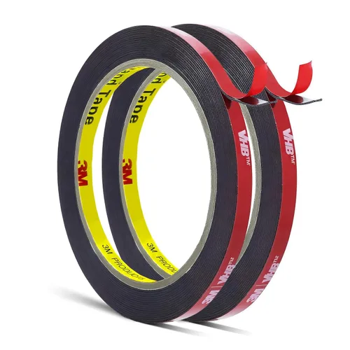 Vista 32 de Cinta adhesiva de doble cara resistente de 1/4 pulgada x 4.7 metros, cinta adhesiva de montaje de espuma impermeable 5925 para automotriz, tira