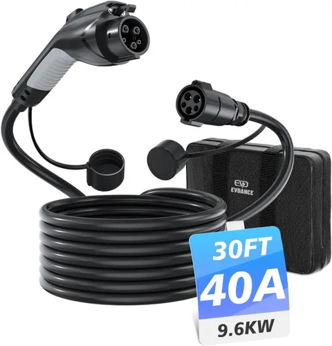 Vista 11 de Cable de extensión J1772, cable de extensión de cargador EV 32A, cable de carga de 21 pies para vehículo eléctrico de 110 V-240 V, compatible