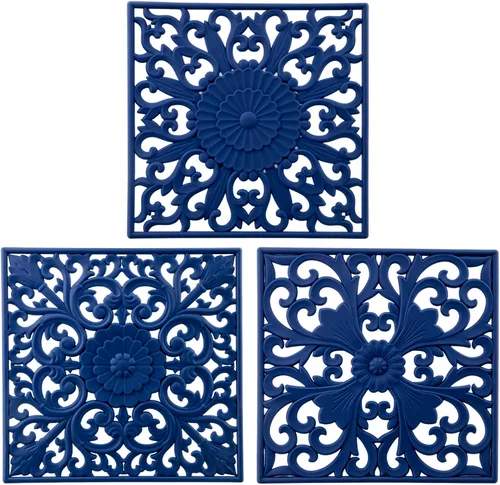 Vista 10 de Salvamanteles para platos calientes, ollas y sartenes, almohadillas calientes cuadradas para cocina, alfombrillas resistentes al calor para encimera