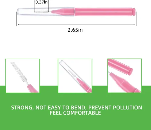 Vista 3 de 75 piezas de cepillos para dientes dentales dentales hilo dental cepillo palillo de dientes para limpieza interdental, herramienta de limpieza