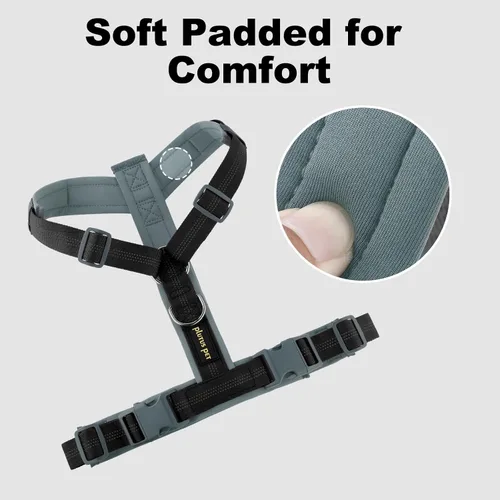Vista 68 de Arnés para perro Plutus Pet sin tirón, arnés ajustable de nylon con acolchado suave, arnés para perro reflectante y resistente para perros pequeños