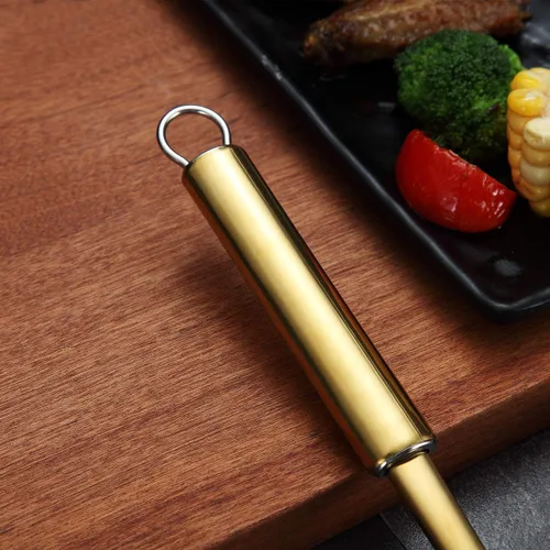 Vista 4 de Berglander Espumador, Colador de Acero Inoxidable Dorado, Cocina Dorada con Chapado de Titanio, Cucharas Ranuradas, Para Cocina, Colador de Metal