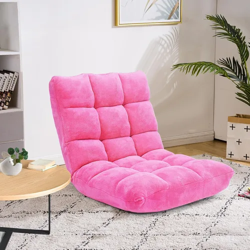 Vista 15 de Silla de piso de espuma viscoelástica con soporte de respaldo ajustable de 14 posiciones