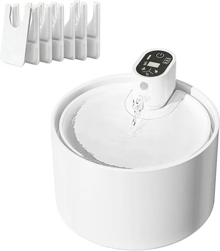 Vista 5 de 18PCS Cordless Ceramic Cat Water Fountain Replacement Filter Intelligent Sensor Cordless Pet Drinking Dispenser Dog Water Bowl Dispenser - for Pets
