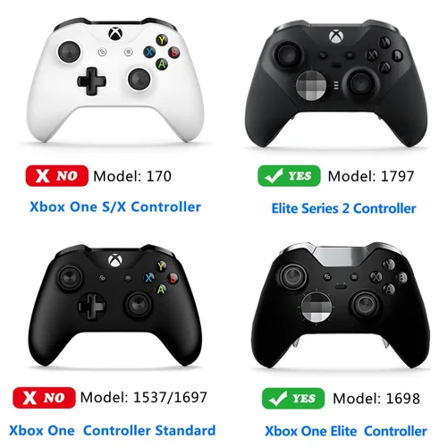 Vista 6 de 4 pcs Trigger Paddles and 2 Interchangeable D-Pads Metal Stainless Steel Replacement Parts for Elite Series 2 and Xbox one Elite Controllers