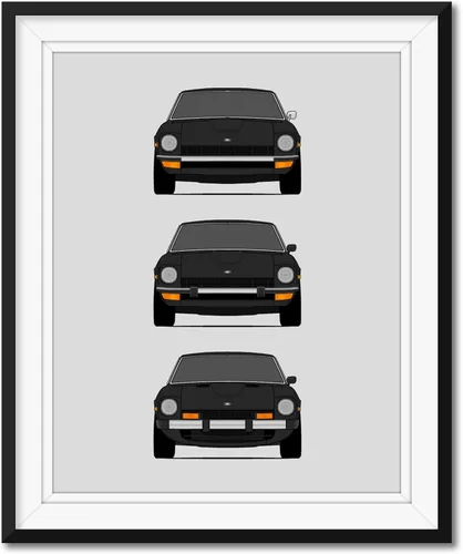 Vista 6 de Custom Car Posters Póster hecho a mano compatible con Datsun 240Z 260Z 280Z, generaciones e impresión de Datsun S30/Nissan S30 (Nissan Fairlady Z)