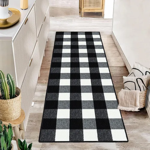 Vista 10 de Felpudo interior para puerta de ingreso, antideslizante, felpudos de goma para puerta trasera, captura de suciedad, raspado de zapatos, lavable a