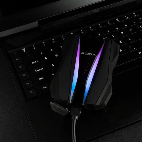 Vista 5 de ADATA HD770G 1TB RGB USB 3.2 IP68 impermeable a prueba de gotas a prueba de polvo externo portátil HDD negro (AHD770G-1TU32G1-CBK)