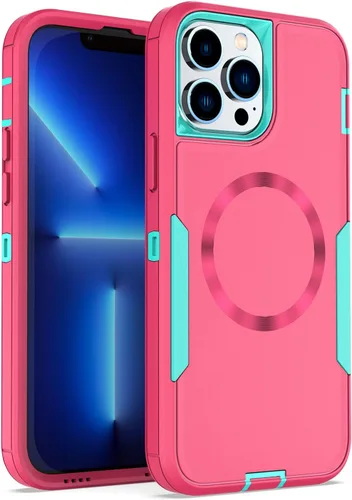 Vista 10 de Diseñada para iPhone 14 Pro, protección magnética contra caídas resistente, compatible con MagSafe, a prueba de polvo, no se decolora, no se pone