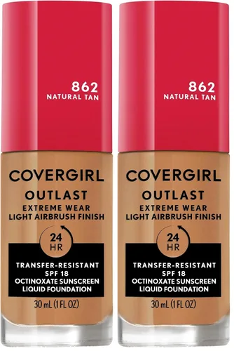 Vista 23 de Covergirl Outlast Extreme Wear Base líquida 3 en 1 de cobertura completa, protector solar SPF 18, beige pulido, 1 onza líquida
