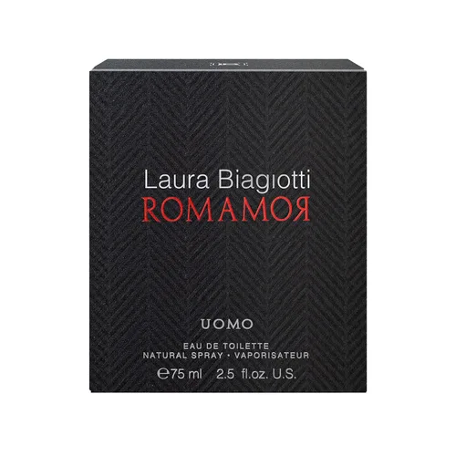 Vista 2 de Laura Biagiotti Romamor - Colonia para hombres - Fragancia ámbar amaderada - Perfume para hombres con pomelo, pimienta negra, vetiver y jengibre