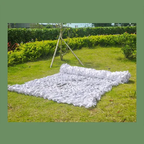 Vista 6 de Red de camuflaje de nieve de una sola capa, color blanco para restaurante de jardín, fotografía de fondo temático, decoración de fiestas