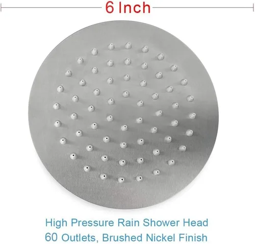 Vista 2 de NearMoon Cabezal de ducha de lluvia, diseño ultrafino - aumento de presión, experiencia impresionante, cabezal de lluvia de acero inoxidable de alto