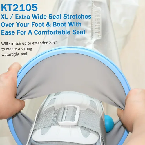 Vista 10 de Protector de pierna para adultos para ducha, vendaje de ducha impermeable y cubierta fundida, protección completa de pierna hermética para piernas